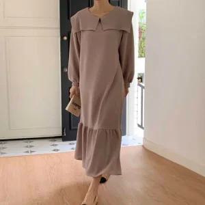 사각카라원피스 임산부원피스 빅사이즈 하객원피스 오피스룩