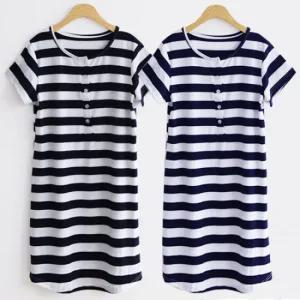 반팔단가라단추원피스- 빅사이즈 수유복 수유원피스