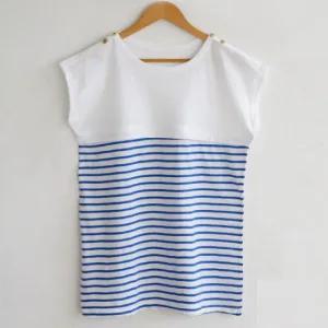 F.반팔마린수유티- 임산부 여름 수유복 면티 외출복