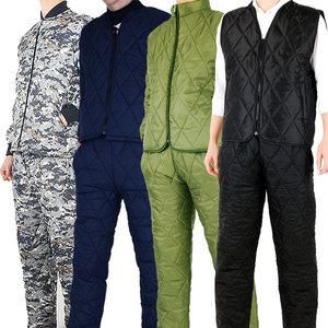 국산 깔깔이패딩 기모 군용깔깔이 점퍼 겨울 방한복 작업복 패딩바지