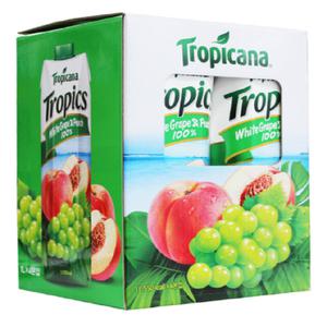 [CO(가공식품(커피/차/음료))]TROPICS 백포도 복숭아 주스 1L X 4