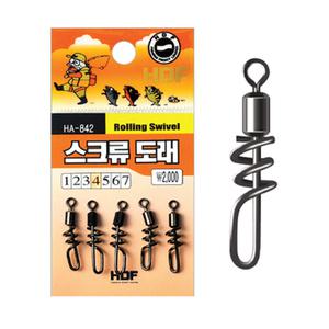 [09피싱]해동조구사 스크류 도래/HA-842/돌돔 대물 연결 바다 민물 낚시용품