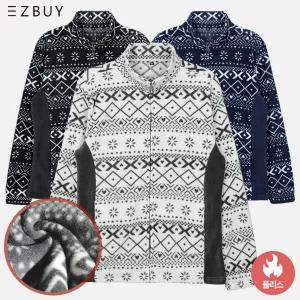 이지바이 스노우캐치 남성 눈꽃 패턴 기모 플리스 자켓(M4WJ17)