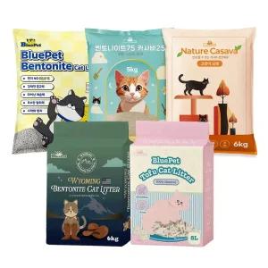 블루펫 고양이모래 벤토나이트 18kg 두부모래 카사바 벤토카사바 혼합 와이오밍 대용량 모음