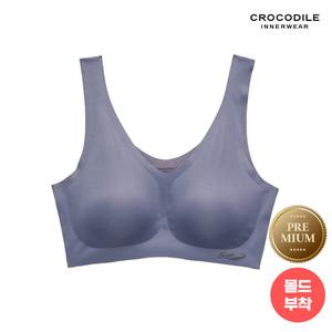 [크로커다일] 프리미엄 모달스킨 V넥 감탄브라 블루 CDWBR2P51T