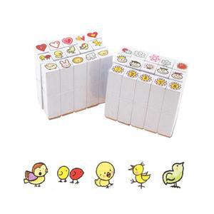 학원 출석체크 도장 병아리 그림 스탬프 5종 감각발달 집콕 집중력 유아원