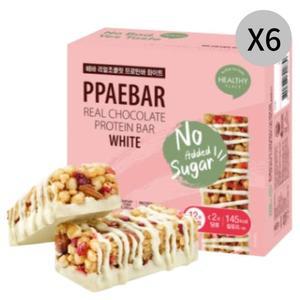 헬시플레이스 빼바 리얼초콜릿 프로틴바 화이트 9개X6