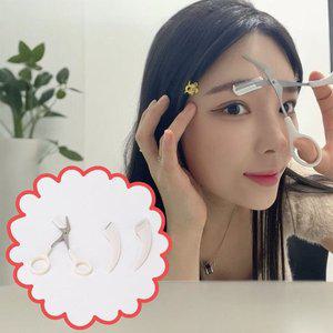 고품질 반달 눈썹칼 숱가위 눈썹정리 세트 화이트 (WFHYZGH)