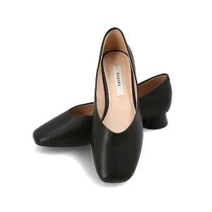 [BABARA][본사운영] 바바라 양가죽 우드굽 플랫 1.5cm_BBD147