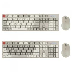 지클릭커 레트로 M 레드 SPRK104 RGB 무선 키보드 무소음 마우스 세트