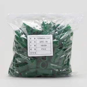 터미널캡 절연캡 압축단자 터미널 튜브 CAP 70SQ 녹색 100EA