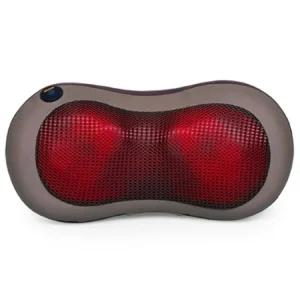 오아 베개형 360도 양방향 회전 지압 온열기능 안마기 마사지기_브라운