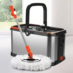 [람스]올스틸 오렌지 통돌이걸레 회전걸레 스핀 통돌이 청소기