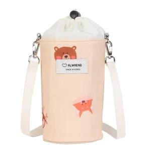 AMBP33 베이지목걸이물병파우치 병끈파 통파 통가방 통케이스 병가방 병케이스 보냉