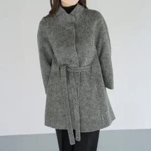 엄마옷 마담4060 클래식허리타이울코트 데일리 여성 모던베이직-ZCO2510003-