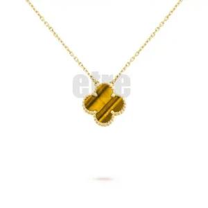 반클리프 목걸이 여성용 빈티지 알함브라 펜던트 타이거즈 아이 VCARD38600