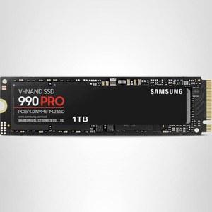 삼성 990 프로 SSD 1TB PCIe 4.0 M.2 2280 내장 솔리드 스테이트 하드 드라이브, Seq. 하이엔드 컴퓨팅, 게임 및 헤비 듀티 워크스테이션, MZ-V9P1T0B/AM을 위한 읽기 속도 최대 7,450MB/s