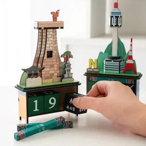 랜드마크 테이블 달력 탁상갤린더 문화유산 새해달력 MDF조립 만들기재료 광화문 첨성대 남산타워