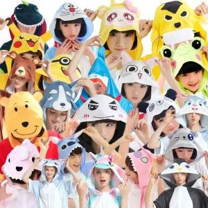 반팔동물잠옷 동물옷 성인 어린이용 코스프레 상어 공룡 펭귄 여우 사슴 고양이 팬더