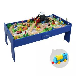 원목 전동 기차놀이 90pcs 테이블세트