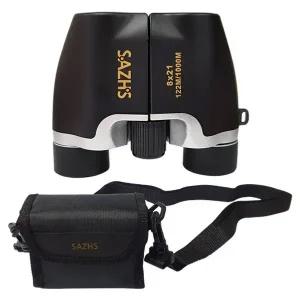 [사츠] 미니망원경 8X21 블랙 + 전용가방   콘서트망원경 뮤지컬 오페라글라스 탐조 휴대용 쌍안경