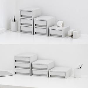 시스맥스 리템 뉴트로 소품함 소형 중형 1단 2단 3단 책상정리함 미니서랍 소품정리함 부품함 공구함