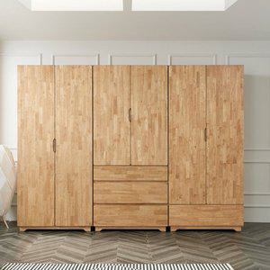 [다하미가구]하프탑 고무나무 9자 6자 원목 장롱세트