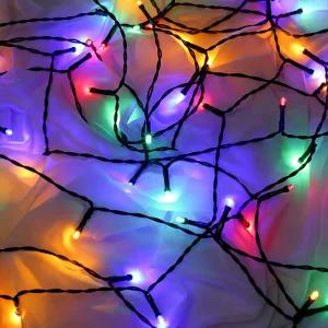 컬러 전구 50구 7m 야외 조명 태양광 충전 트리전구