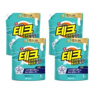 테크 호르몬 특유취제거 액체세제 드럼 리필, 2L, 4개