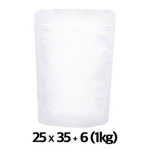 [기타]이지포장 무광 화이트 스탠드 지퍼백 원두 커피 봉투 1kg 50매 기본형