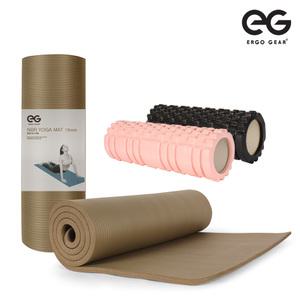 [EG] 에르고기어 NBR 15mm 요가매트 + 폼롤러 30*10cm 세트 구성 (매트 1개 + 폼롤러 1개)