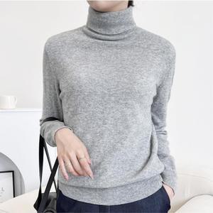 국산 여자 캐시미어 목폴라 니트 겨울스웨터 66F 따뜻한 상의 여성스러움 편안한