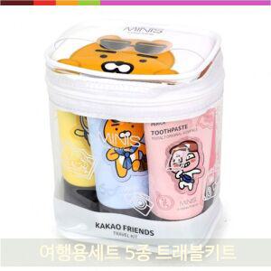 휴대용 여행용세트 5종 트래블키트 캐릭터 세면도구