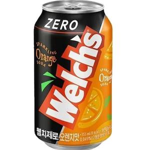 오렌지맛 웰치스 웰치스제로 제로오렌지 제로 355ml x 24캔 웰치스오렌지