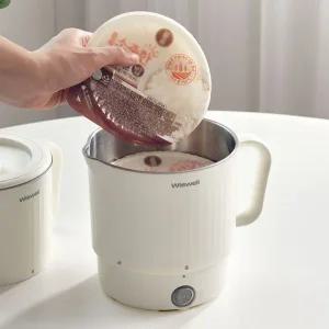 위즈웰 올스테인리스 머그팟 여행용 전기포트 휴대용 라면 포트 WK3710