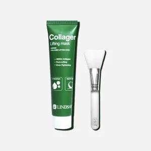 린제이 콜라겐 리프팅 랩핑 마스크 결광팩+실리콘 팩브러쉬