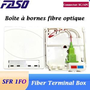 FASO 프렌치 PTO 광섬유 종단 박스 세트, 1 극 단일 모드, SC APC 광섬유 터미널 박스