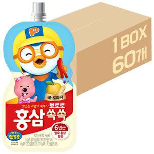 팔도 뽀로로 홍삼쏙쏙 배도라지 100ml x 60개 / 음료수 어린이음료