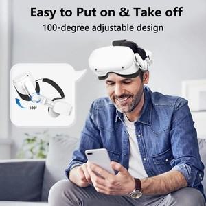 편안한 배터리 헤드 스트랩 오큘러스 메타 2 호환 엘리트 교체 향상된 지지대 6000mAh 액세서리