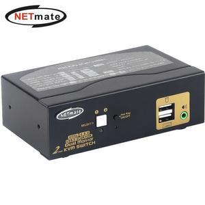 [XBK80646_48]듀얼 4K 60Hz HDMI KVM 2대1 스위치 USB HKD02D