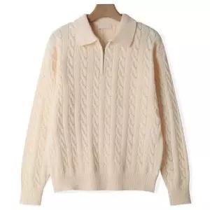 [MNC] 리사이클 꽈베기 반집업니트  MDKN908DS)