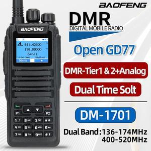 Baofeng DMR DM 1701 디지털 워키 토키 듀얼 모드 아날로그 양방향 라디오 오픈 GD77 듀얼 타임 슬롯 레이