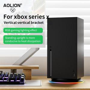 XBOX 시리즈 X 호스트 냉각 베이스용 직립 브래킷(RGB 쿨 조명 포함)