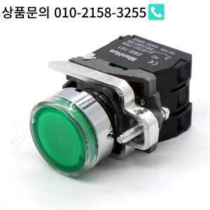 ManHua XB4-BW33M5 방수 산업용 금속 라운드 푸시 단추 스위치 LED 녹색 램프
