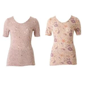 [롯데백화점]비너스 부드러운 모달 번아웃 여성 3부상의내의 VLG6052A