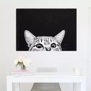 [보리보리/오너클랜]대형 패브릭 포스터 빼꼼 고양이 S
