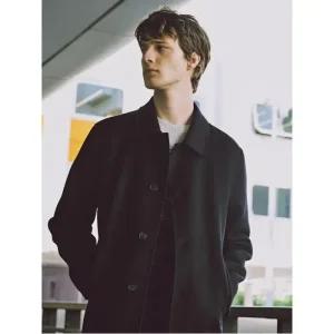 울/캐시미어 핸드메이드 하프 코트  네이비 (RX5930P62R)