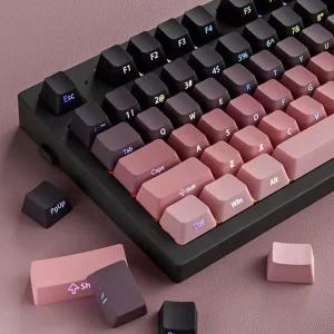 블랙핑크 그라데이션 키캡 (133key) 측면 OEM PBT 기계식 키보드 독거미 한무무