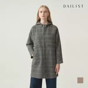 [데일리스트] 체크 후드 핸드메이드 코트_MDBEAXWA121