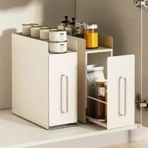 슬라이딩 틈새수납장 주방 수납 보관 전자렌지 다용도 부엌